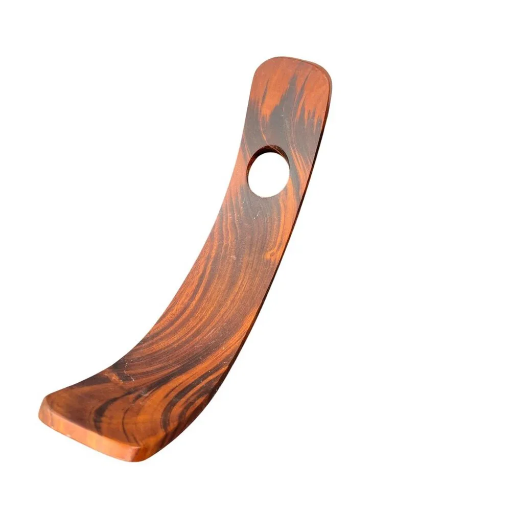 Tabletop Curved Single Bottle Wood Stand Balanced Floating